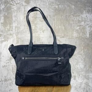 Michael Kors Kelsey Black Nylon Tote Bag With Stars EUC SLD